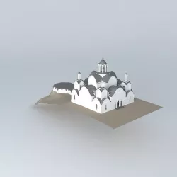 White-cliff Monastery  Free 3D model
