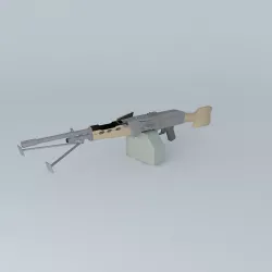 249 SAW RPD RPK Railway Station PKM LMG HYBRID Free 3D model