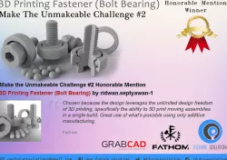3D Printing Fastener - Bolt Bearing Free 3D model