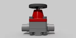 40mm - PVC Diaphragm valve SC spigots - Autodesk Inventor Free 3D model