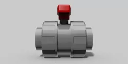 50mm - PVC Ball valve SC sockets NC - Autodesk Inventor Free 3D model