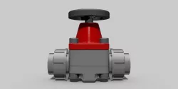 50mm - PVC Diaphragm valve SC sockets - Autodesk Inventor Free 3D model