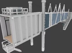 Airport Jetway Free low-poly  3D model