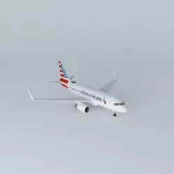 American Airlines Airbus A319 112 2013 Free 3D model