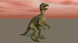 Animated Velociraptor Dinosau LOW-POLY TEXTURED Game-Ready Free low-poly  3D model