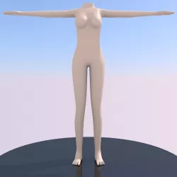 Anime Female Base Free 3D model