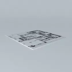 Architectural blueprint Free 3D model