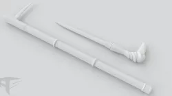 Assassins Creed Syndicate Cane Sword and Knife Free 3D model