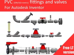 Autodesk Inventor CAD library - Piping No 3 LT Free 3D model
