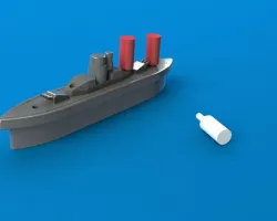 BATTLESHIP PIECE Free 3D model