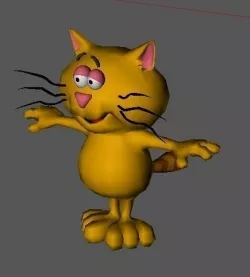 Big head cat Free low-poly  3D model