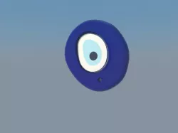 Blue Bead Amulet Free low-poly  3D model