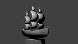 Boat in a bottle Free 3D model