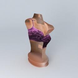 Racer-back Bra Clasp 3D model 3D printable