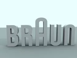 Braun Logo Free 3D model