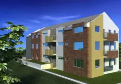 Building with brick facade Free 3D model