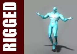 Captain Atom Rig Free 3D model