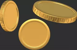 Cash money coin Free 3D model
