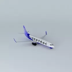 Central Airlines Boeing 737-839B Interior  Free 3D model