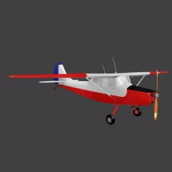 Cessna L19 Wheels and floats versions Free low-poly  3D model