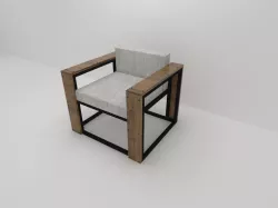 Chair made of square tubes Free 3D model