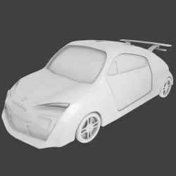Concept Race Car Free low-poly  3D model