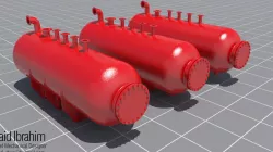 Cylindrical Gas Pressure Vessels Free 3D model