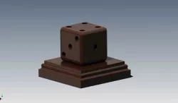 Dado de madeira Free 3D model