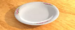 Decorated Plate Free low-poly  3D model