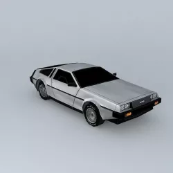 DeLorean Free 3D model