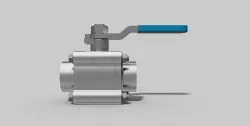 DN40 BW - 3-Piece ball valve NO - Autodesk Inventor Free 3D model
