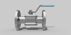 DN40 PN16 - 3-Piece ball valve NO - Autodesk Inventor Free 3D model