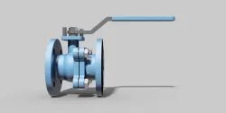 DN40 PN40 - 2-Piece ball valve NO - Autodesk Inventor Free 3D model