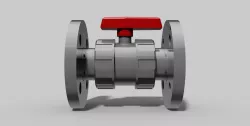 DN40 - PVC Ball valve with flanges NO - Autodesk Inventor Free 3D model