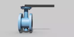 DN65 PN16 - Butterfly valve double flange NO - Autodesk Inventor Free 3D model