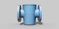 DN80 PN40 - Basket filter - Autodesk Inventor Free 3D model