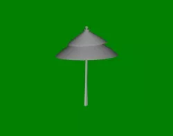 Double Palm Umbrella obj Free 3D model