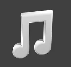 eighth notes in music Free 3D model