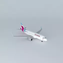 Eurowings Airbus A320 241 D AIZQ New Livery 2015 Sharklets Free 3D model