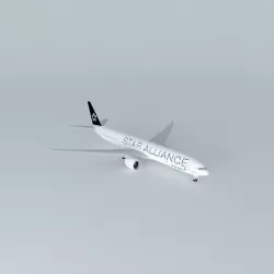 Eva Air  Boeing 777 35E ER B 16701  Star Alliance Livery 2015 Free 3D model