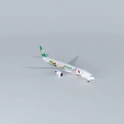 EVA Air Boeing 777 35E ER B 16703  Sanrio Hello Kitty Special... Free 3D model