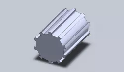 external spline shaft Free 3D model