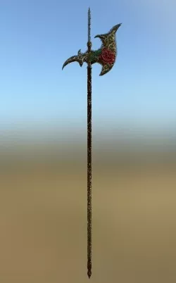 Fantasy halberd Free low-poly  3D model