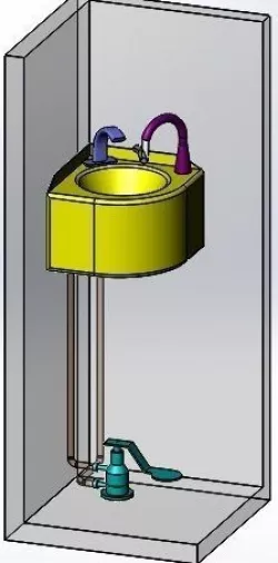 Foot Operated Hand Sink Free 3D model