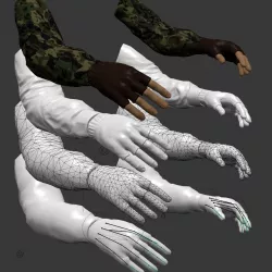 FPS Hands Free low-poly  3D model