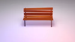 Free Low-poly bench Free low-poly  3D model