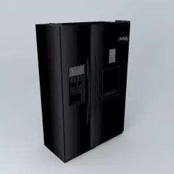 Fridge NEG 1  Refrigerator American Free 3D model