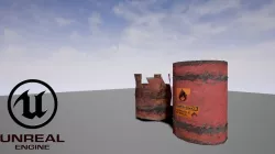 Game Ready Explosive Barrel Free low-poly  3D model