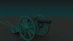 Gribeauval canon napoleon cannon Free low-poly  3D model