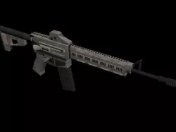 Gun SMG MK18 Variant Free low-poly  3D model